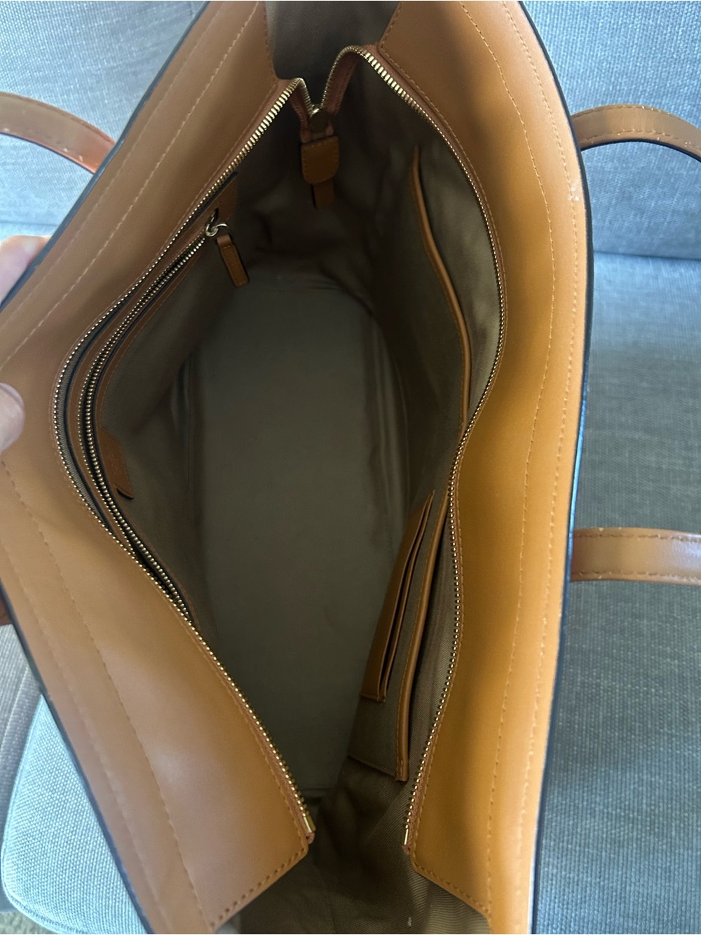 MCM Pink Monogram Tote with Brown Leather Trim - Picture 7 of 10